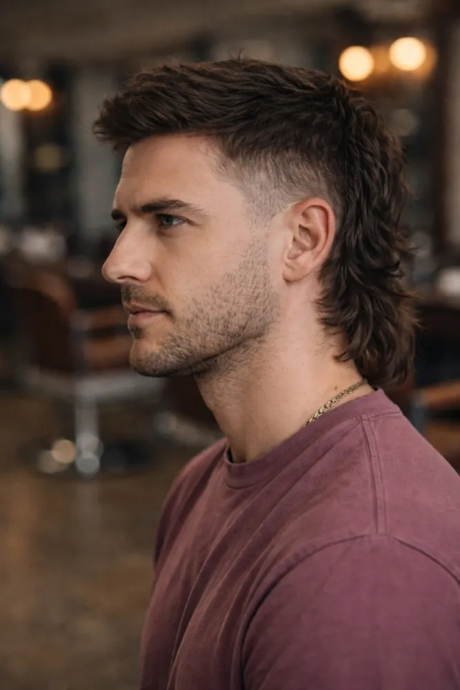 Corte Mullet finalizado com Pomada Deluxe